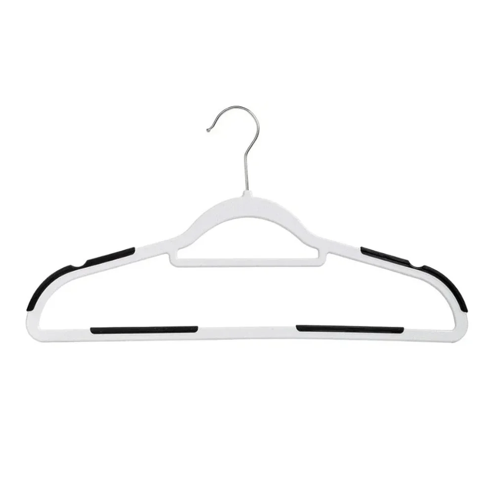 10pcs Heavy Duty Plastic Clothes Hangers Non-Slip Space Saving Garment Hangers
